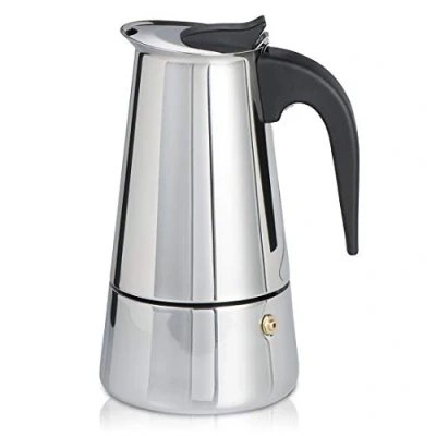 Image of Xavax Espresso Maker (for Induction Hob, 6 Cups, Stainless Steel, Mocha for Preparing Aromatic Coffee, Coffee Maker, Dishwasher Safe) Silver