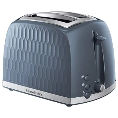 Image of Russell Hobbs Honeycomb 2 Slice Textured Toaster Grey