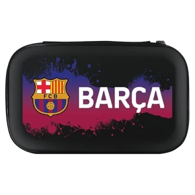 Image of Darts Corner Officially Licensed Barcelona Football Club Case Barca FC Dart Storage Wallet, Blue/Garnet Logo (W612)