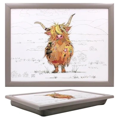 Image of Bug Art &quot;Hamish&quot; Highland Cow Lap Tray