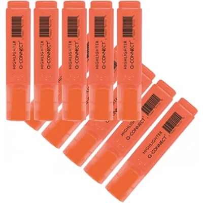 Image of Q Connect Orange Highlighter Pen (Pack of 10)
