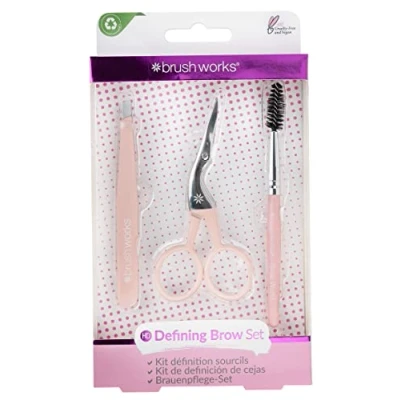 Image of Brushworks Defining Brow Set, Pink