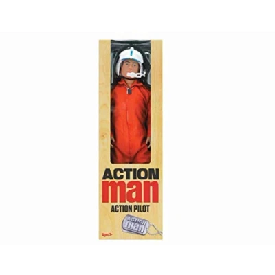 Image of Action MAN from Peterkin Pilot 12&quot; figure with 30 points of articulation 4th Generation Special Edition Figures Ages 3+, Orange