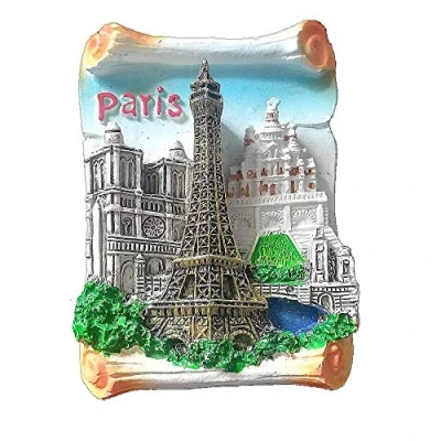 Image of 3D Eiffel Tower,Notre Dame de Paris France Fridge Magnet Travel Souvenir Gift Home &amp; Kitchen decor magnetic sticker Refrigerator