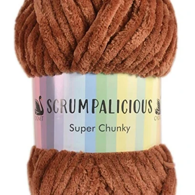 Image of Cygnet Scrumpalicious Super Chunky Chenille Yarn (Latte 0110)
