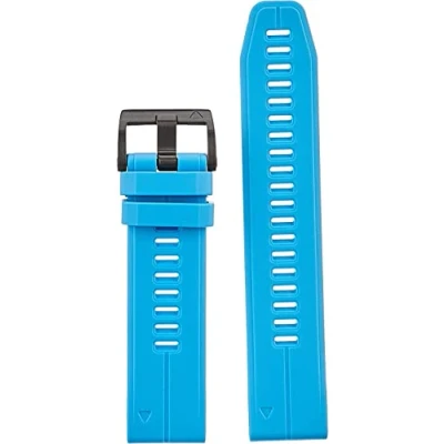 Image of Garmin QuickFit 22 Watch Strap for Fenix 5 Plus/Fenix 5, Silicone, Cyan Blue, 010 12740 03