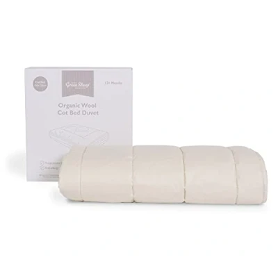 Image of The Little Green Sheep Organic Wool Cot Bed Duvet for Toddlers Hypoallergenic and Naturally Temperature Regulating 120 x 140cm