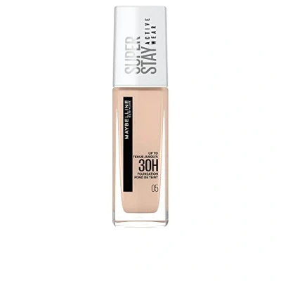 Image of Maybelline New York Super Stay Active Wear, waterproof foundation with high coverage, long lasting facial make up, colour: No. 5 Light Beige (Very Light), 1 x 30 ml