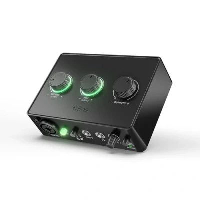 Image of FIFINE Computer Audio Interface with XLR Microphone Input,Monitor jack,48V Phantom Power for Music Recording,Podcast,USB Mixer Gain Knob Vocal/Streaming/Guitar/Video Creation Ampli 1