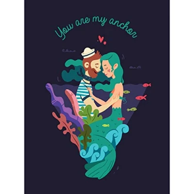 Image of Wee Blue Coo You Are My Anchor Love Large Art Print Poster Wall Decor 18x24 inch