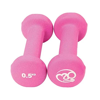 Image of Fitness Mad Neo Dumbbells, Weights 0.5kg 6kg (Pair) (0.5kg, Pink)