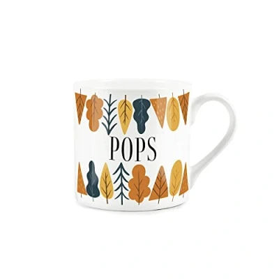 Image of Purely Home Autumn Trees Pops Mug Fine Bone China White Coffee/Tea Present Gift for Fathers &amp; Grandparents