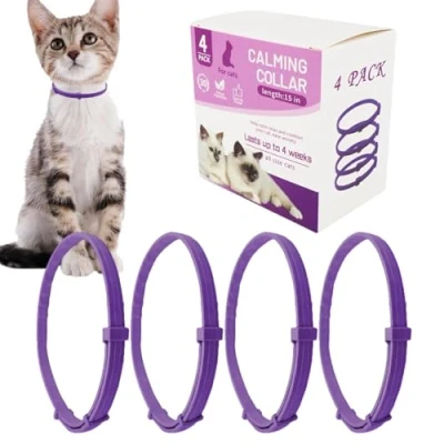 Image of Cat Calming Collar anxietyy relief Collar, Releases Pheromones for up to 60 days Efficient and Dog, Calm Pacify Kitten, Comfortable Breakaway Collars