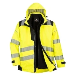 Image of Portwest PW3 Hi Vis 3 in 1 Jacket Yellow/Black XL
