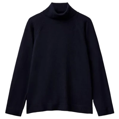 Image of United Colors of Benetton Women&#039;s Cycling Jersey M/L 1035d2551 Sweater, Dark Blue 66u, M