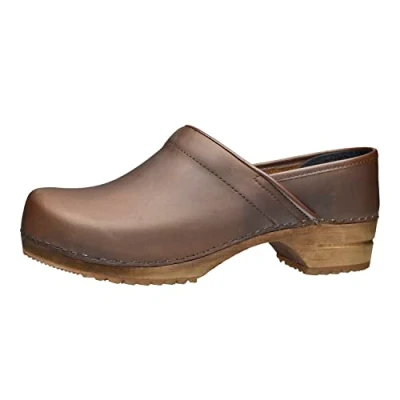 Image of Sanita Jamie closed, Herren Clogs, Braun (Antique Brown 78), 43 EU , 8.5 UK