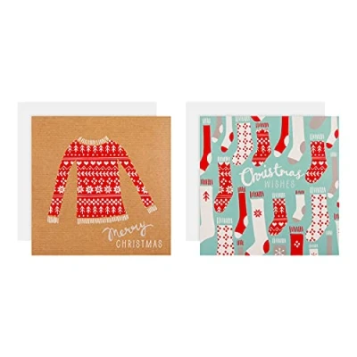 Image of Hallmark Simply for You Collection Christmas Card Pack 20 Cards in 2 Cosy Contemporary Designs