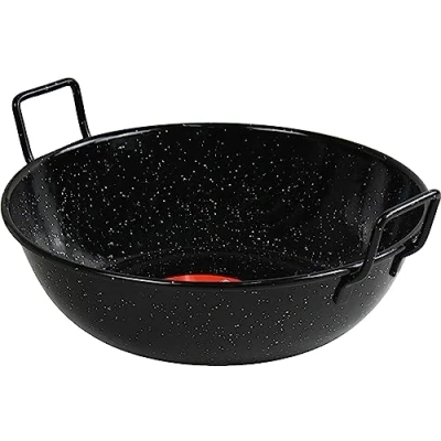 Image of Sterling Ventures Non Stick Deep Frying Kadai Enamel Coated Wok (28cm)