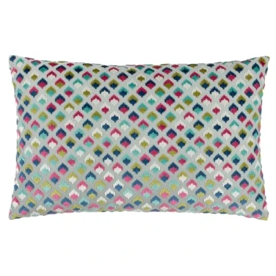 Image of Paoletti Lexington Velvet Jacquard Feather Filled Cushion, 40cm x 60cm