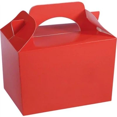 Image of 10 x FIRE RED Party TREAT Boxes Loot Food Gift Snack Box