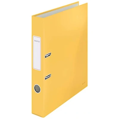 Image of Leitz Lever Arch File, 350 Sheet Capacity, 50 mm Spine, Cosy Range, A4, Warm Yellow, 10620019