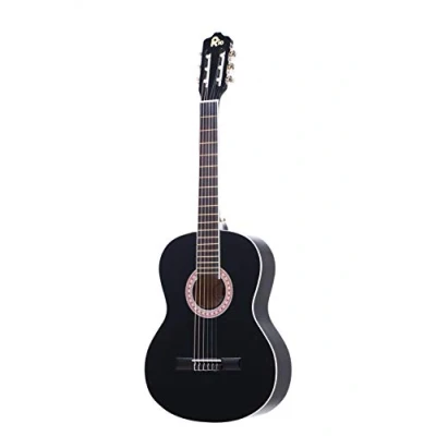 Image of Rio 39&#039;&#039; Full Size 4/4 Acoustic Guitar Classical Nylon String Beginner Package Pack Kit Outfit Black