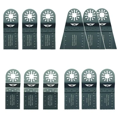 Image of 12 x TopsTools UNKA12 Mix Blades Compatible with Bosch Fein (Non StarLock) Makita Milwaukee Einhell Ergotools Hitachi Parkside Ryobi Worx Workzone Multi Tool Accessories