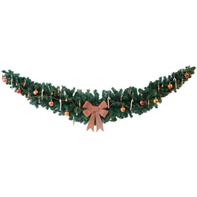 Image of Christmas Concepts® 2.7m x 40cm (9ft 1ft) Traditional Swag Garland Decoration
