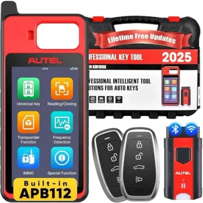Image of Autel MaxiIM KM100(X), 2024 Lite Ver of IM508 IM608, 60s Key Generation, IMMO Fob Programming Tool, Transponder Chip Read/Write/Clone, Car Programmer Immobilizer, 2 IKEY