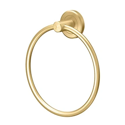 Image of Gatco 6.50&quot; Towel Ring, Zinc, Brushed Brass, 6.5 &quot;