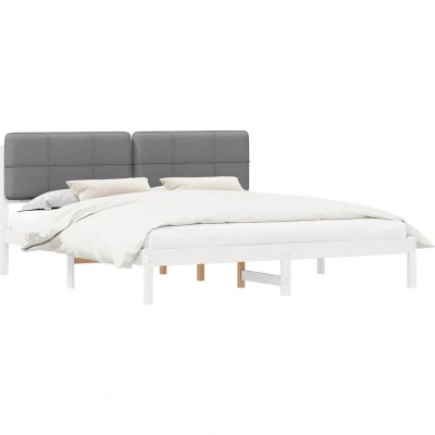Image of vidaXL Bed Frame with Upholstered Headboard Taupe 120 x 200 cm