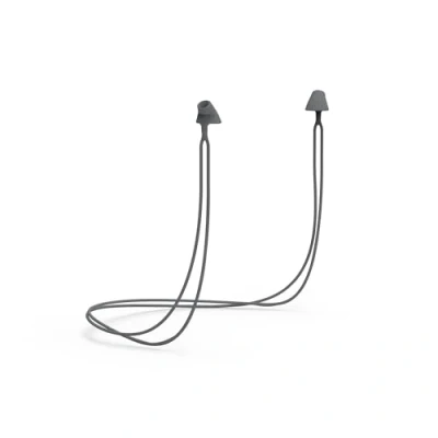 Image of Flare Calmer Secure Mini Small Ear Plugs Alternative Reduce Annoying Noises Without Blocking Sound Soft Reusable Flexible Silicone with Built in Lanyard Grey