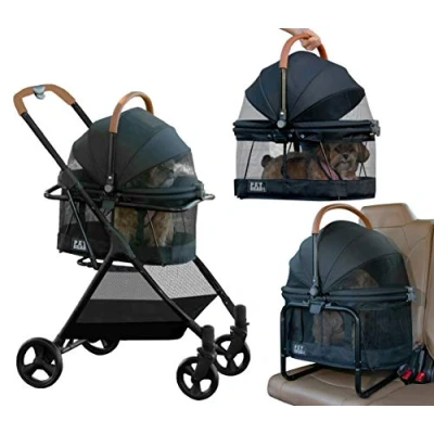 Image of Pet Gear 3 in 1 Travel System, View 360 Stroller Converts to Carrier and Booster Seat with Easy Click N Go Technology, for Small Dogs &amp; Cats, 4 Colors