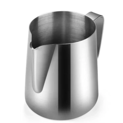 Image of Flexzion Milk Frothing Pitcher Stainless Steel Frother Cup for Barista, Espresso Machines, Cappuccino Coffee, Frother, Latte Art Coffee Steaming 12 oz 350 ml