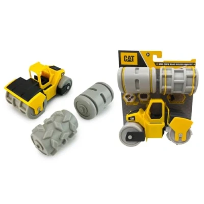Image of Caterpillar 83375 Mini Crew Straßen und Sandwalze Set Sand Roller Road