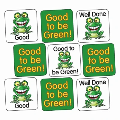 Image of 700 Good To Be Green Childrens Pupils School Praise Teachers Reward Stickers 16mm Primary Teaching Services