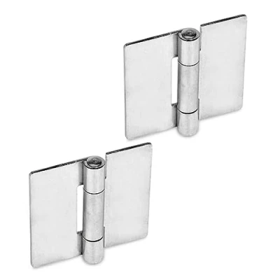 Image of Ganter Normelemente GN 136 NI 60 A Hinges, Silber, Type: Length: 60mm x 60mm, Set of 2 Pieces