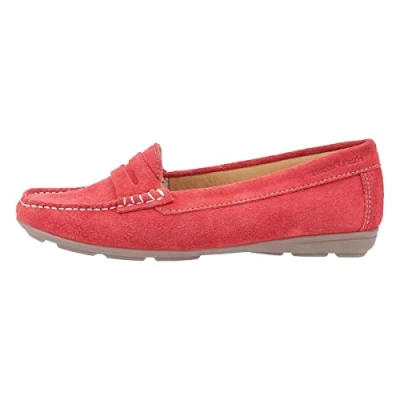 Image of Hush Puppies Womens Margot Lightweight Slip On Loafer Shoes Red Leather Size 4 (UK Shoe)