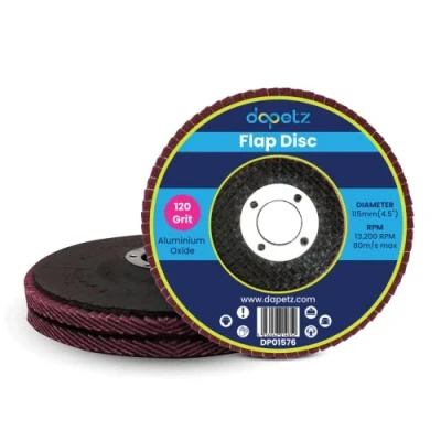Image of Dapetz ® Flap Discs 115mm 4.5&quot; 120 Grit Aluminum Oxide Grinding Sanding for Angle Grinder to Metal Wood and Stainless Steel Pack of 2