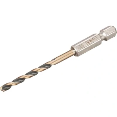 Image of DeWalt Black and Gold Hex HSS G Drill Bit 3.5mm