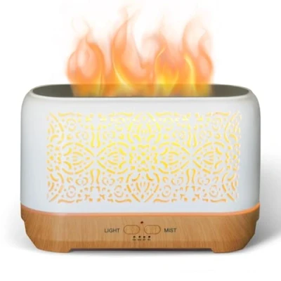 Image of Earnest Living Essential Oil Diffuser Classic Flame 200ml Timers Night Lights and Auto Off Function Home Office Humidifier Aromatherapy Diffusers for Oils White