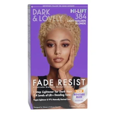 Image of Dark and Lovely fade resistant rich conditioning hair colour, Light Golden Blonde 384