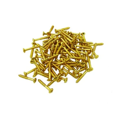 Image of Musiclily 2.5 * 18mm Guitar Humbucker Pickup Ring Countersunk Screws,Gold (20 Pieces)