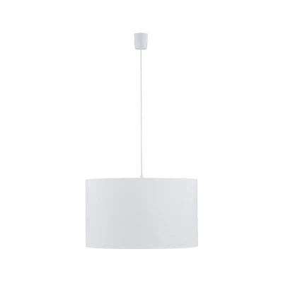 Image of Rondo 30cm Cylindrical Pendant Ceiling Light White 1xE27
