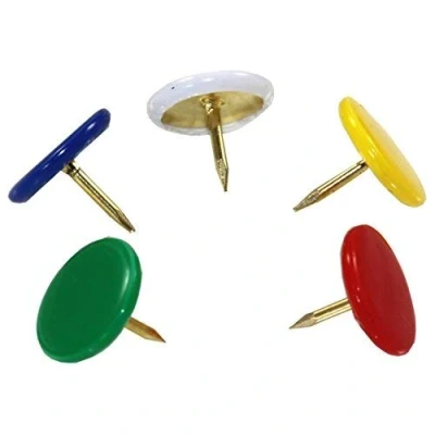 Image of Whitecroft Essentials 26161 9.5 mm Drawing Pin Assorted Colours (Pack of 100)