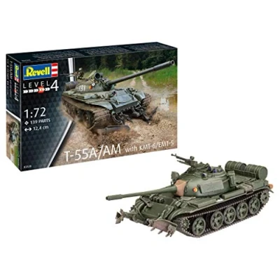 Image of Revell 03328 T 55A/AM with KMT 6/EMT 5 1:72 Scale Unbuilt/Unpainted Plastic Model Kit