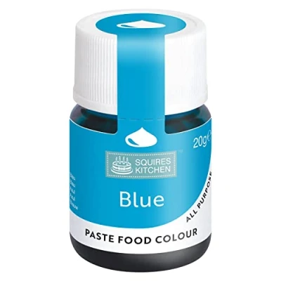 Image of Squires Kitchen Blue Food Colouring Paste, Concentrated Colour for Use with Sugarpaste, Icing, Fondant, Modelling Pastes, Buttercream, Royal Cake Mixes and More 20g