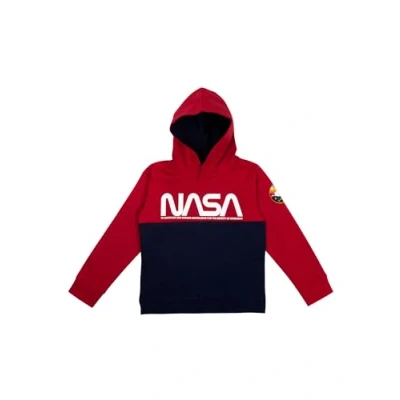 Image of United Labels NASA Hoodie for Boys Children&#039;s Hooded Pullover with Hood Sweatshirt red/blue, 134/140 cm