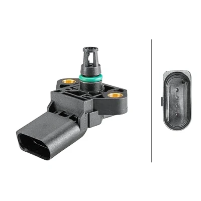 Image of 1728 Sensor, boost pressure HELLA 6PP 358 152 251 VOLKSWAGEN: Passat B6 Variant, Touareg II, Golf Plus / Crossgolf, AUDI: A3 Sportback, A4 B9 Avant