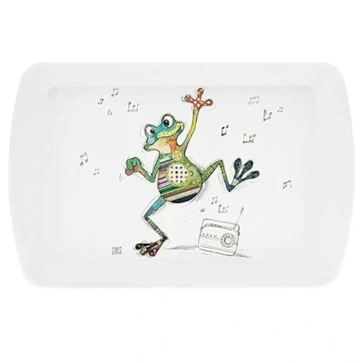 Image of Lesser &amp; Pavey British Designed Small Serving Tray Dinner For Multiple Uses Around The Home Freddy Frog Trays Food Or Drinks Bug Art